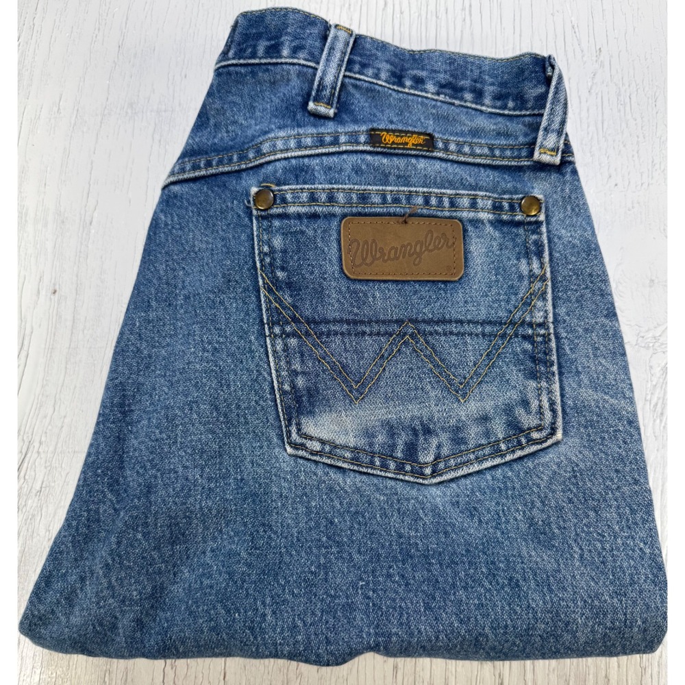 Wrangler George Strait Men 35x32 Blue Denim Straight Leg Jeans 13MGSHD
